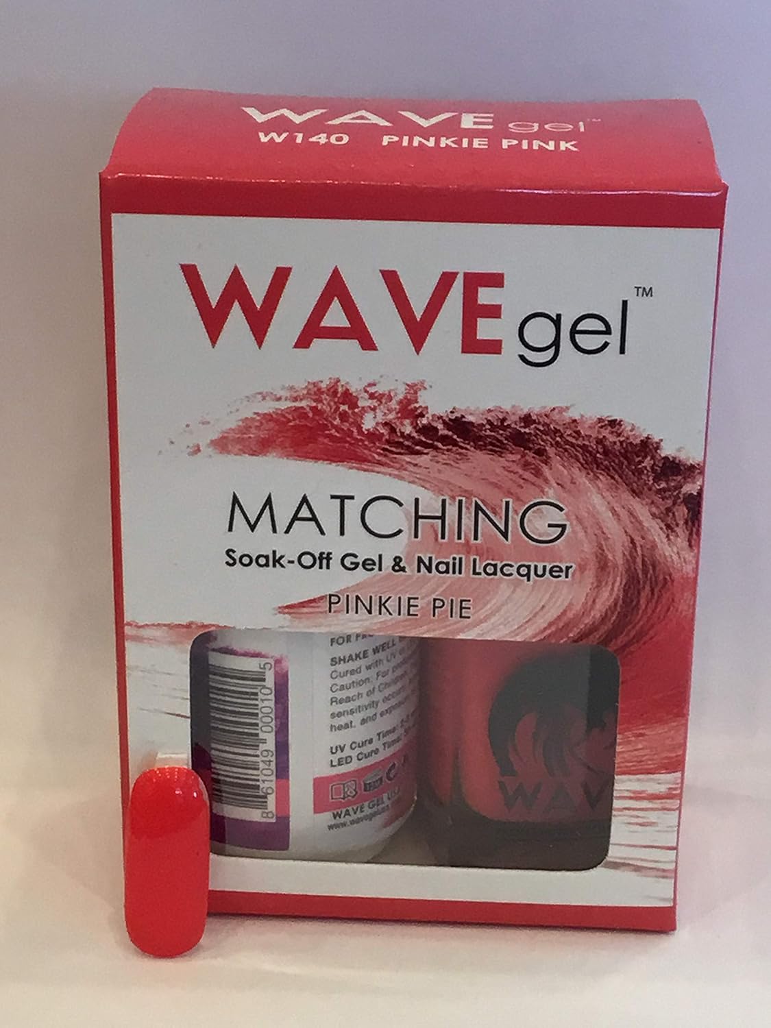 WAVEGEL-Soak-0ff Gel & Nail Lacquer Matching Duo Set - Pinkie Pie -(W140)