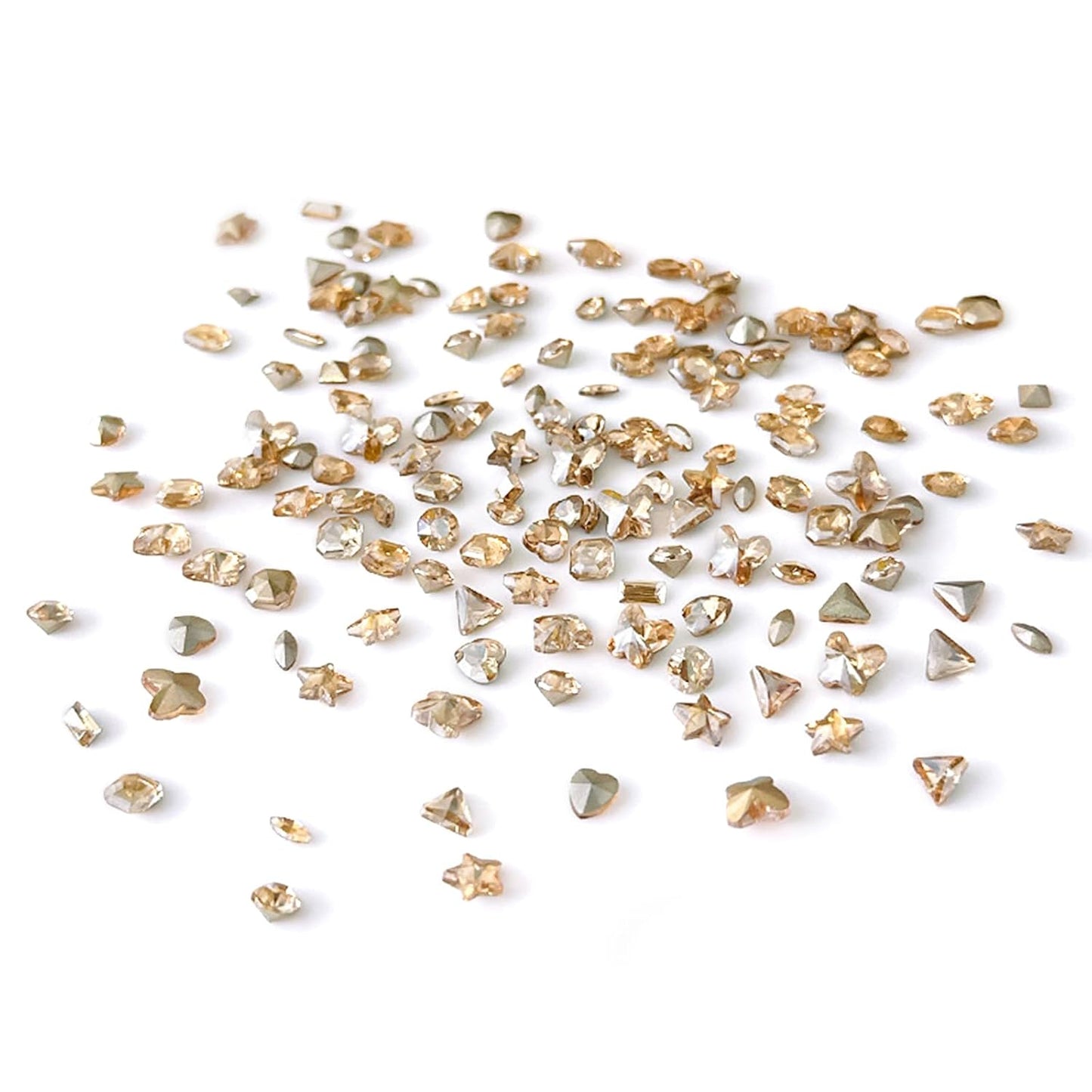 Fashion Crystal Nail Art Jewelry Crystal 3D Diamond Rhinestones Nail Rhinestones Nail Decoration (champagne color)