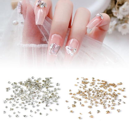 Fashion Crystal Nail Art Jewelry Crystal 3D Diamond Rhinestones Nail Rhinestones Nail Decoration (champagne color)