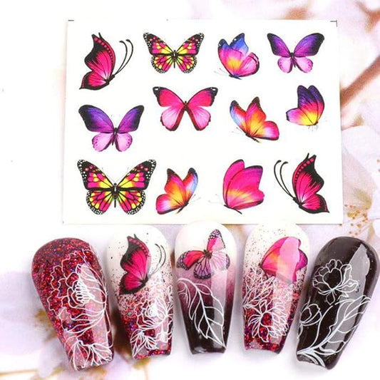 Butterfly Nail Art Sticker Water Transfer DIY (STZ-1001)