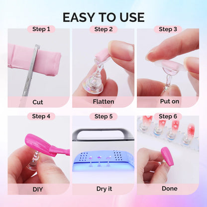 Melody Susie - 3 Sets Blue Acrylic Magnetic Nail Stand (Flowers and Hearts) (Coffee)