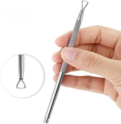 Stainless Steel Cuticle Pushers Triangle Cuticle Peeler Scraper Nail Art Gel Polish Remover Tools Manicure Pedicure Cleaner Tools for Fingernail Toenail
