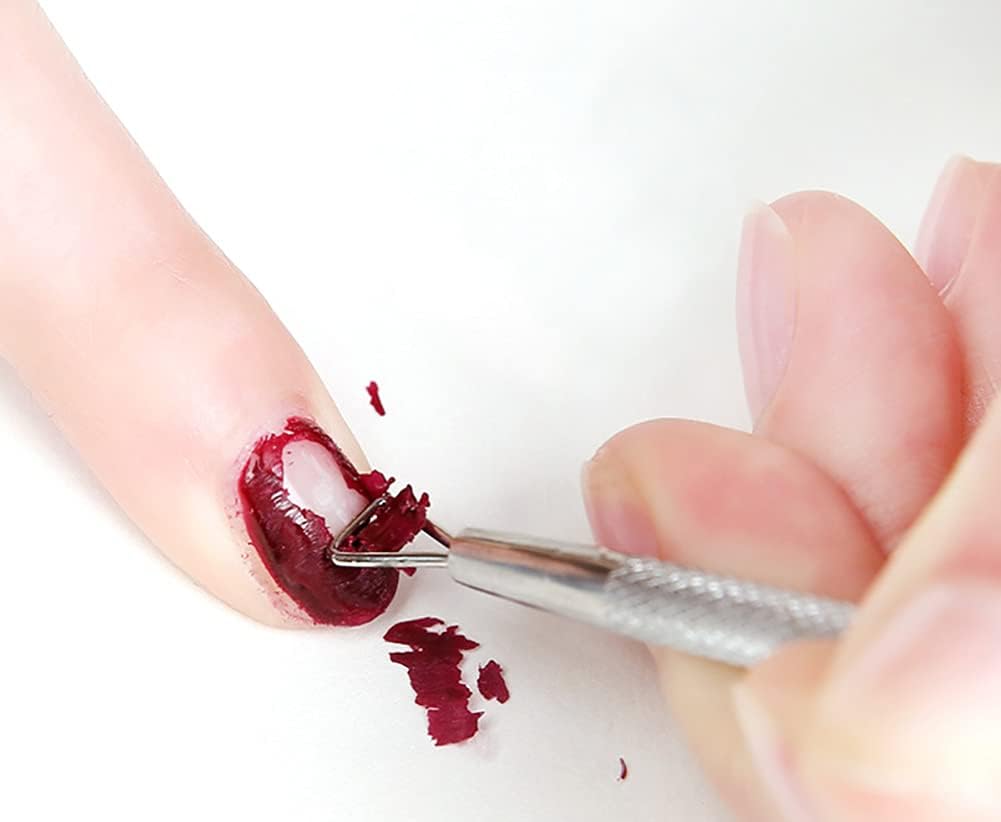 Stainless Steel Cuticle Pushers Triangle Cuticle Peeler Scraper Nail Art Gel Polish Remover Tools Manicure Pedicure Cleaner Tools for Fingernail Toenail