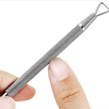 Stainless Steel Cuticle Pushers Triangle Cuticle Peeler Scraper Nail Art Gel Polish Remover Tools Manicure Pedicure Cleaner Tools for Fingernail Toenail