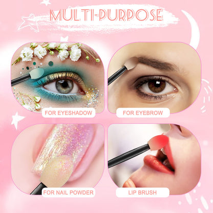 Eyeshadow Applicators Double Sided, (10PCS) Eyeshadow Brush 2.4 Inch Makeup Applicator Sticks