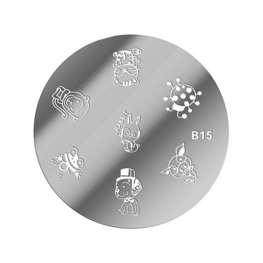Stamping Nail Art - Animals Stamping Plate (B-15)