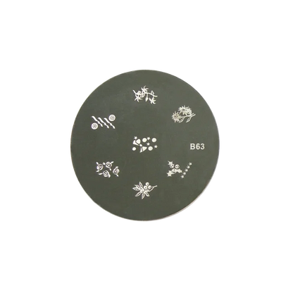 Stamping Nail Art - Flowers Stamping Plate(B-63)