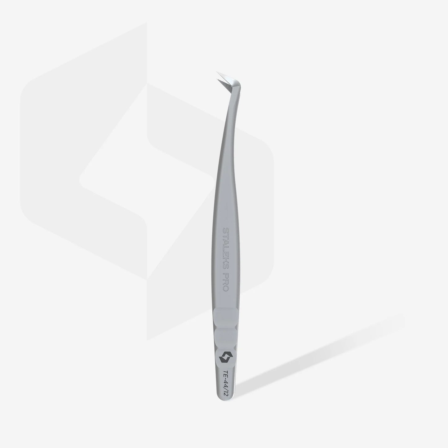 STALEKS EXPERT - 44 TYPE 12 Professional lash tweezers with fiber tips, L-shaped, 65'