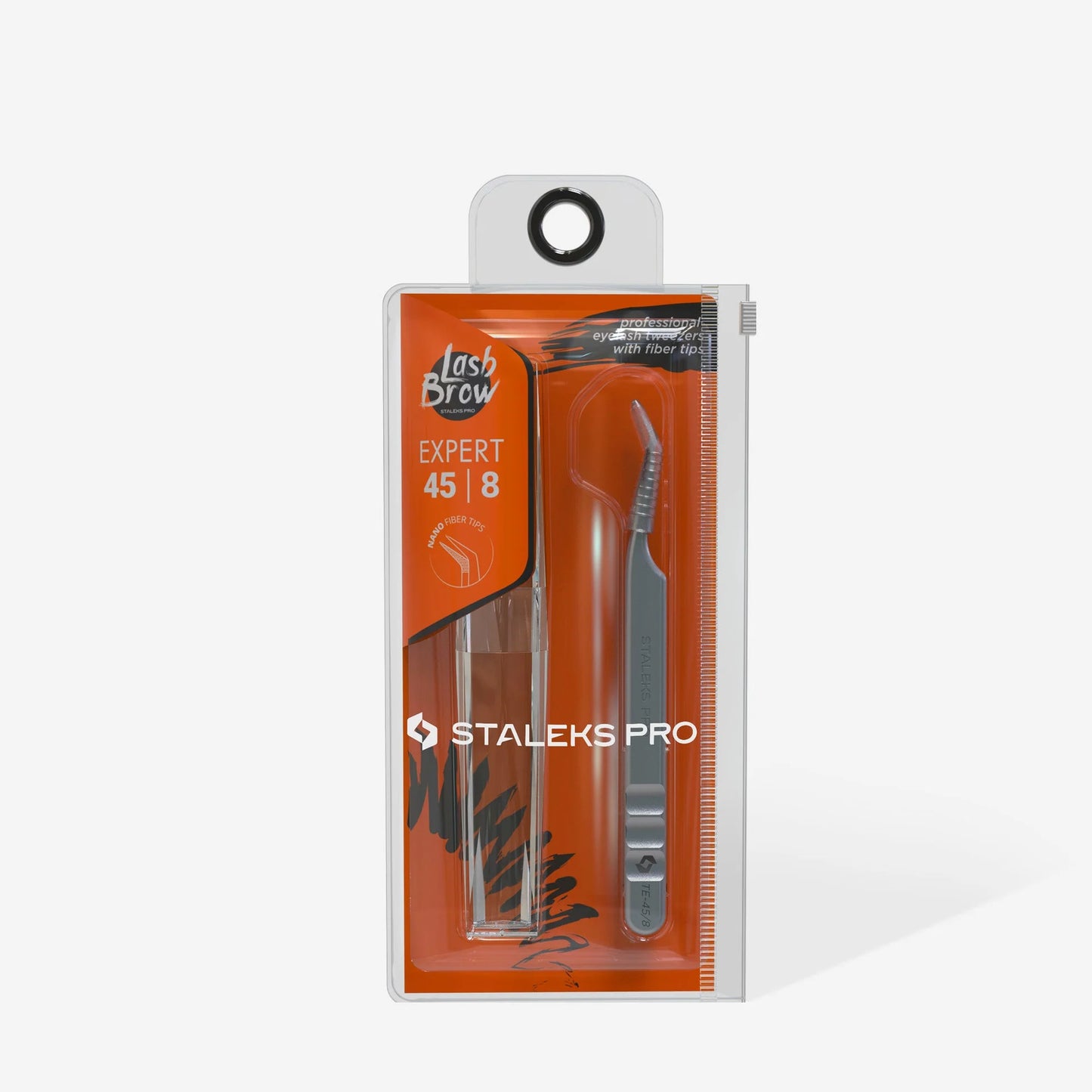 STALEKS EXPERT - 45 TYPE 8 Professional lash tweezers with fiber tips, mini L