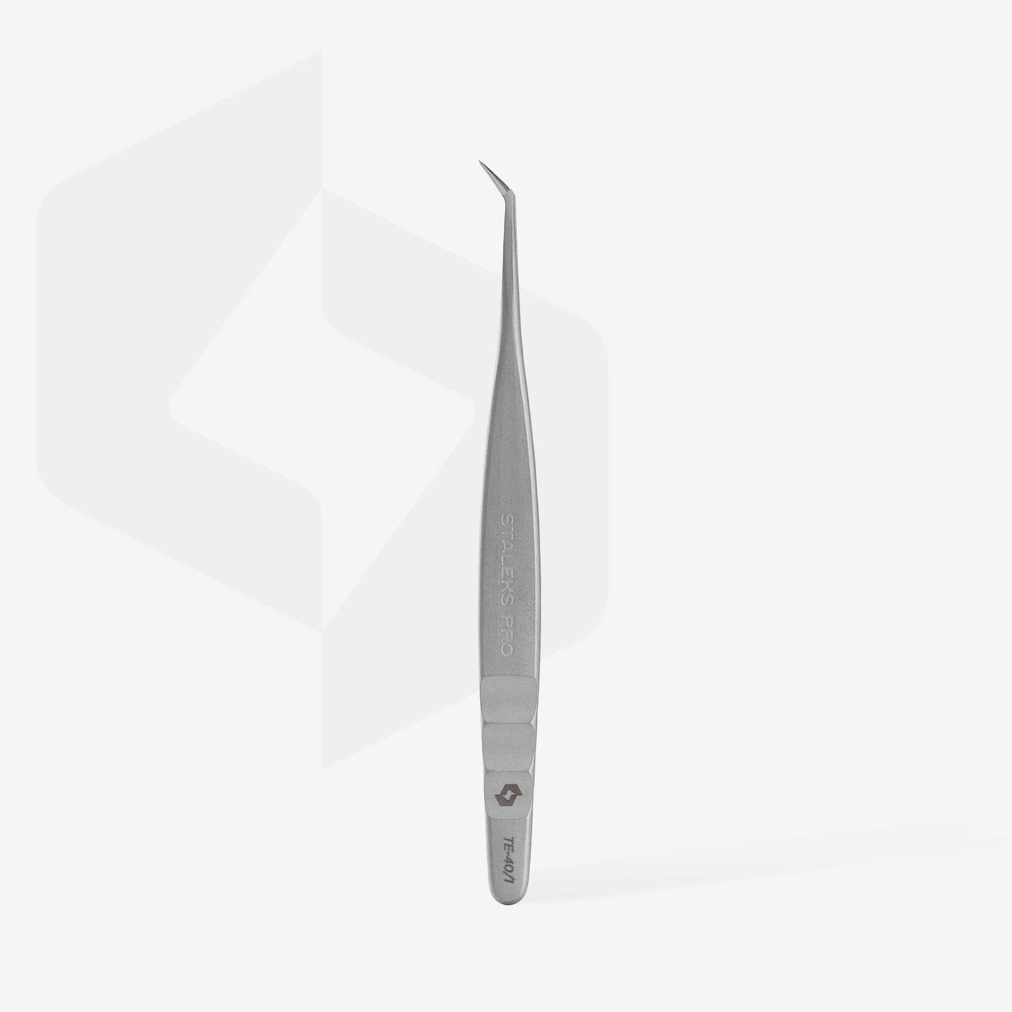 STALEKS EXPERT - 40 TYPE 1 Professional lash tweezers with fiber tips, L-shaped, 50'