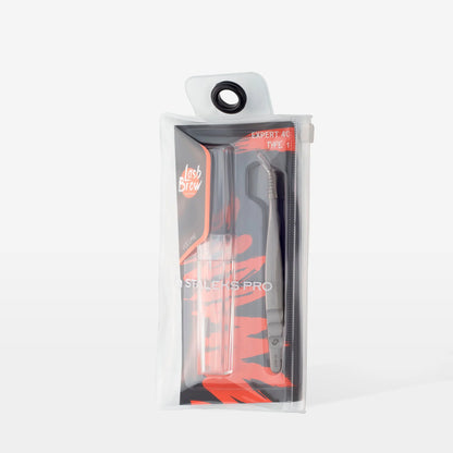 STALEKS EXPERT - 40 TYPE 1 Professional lash tweezers with fiber tips, L-shaped, 50'