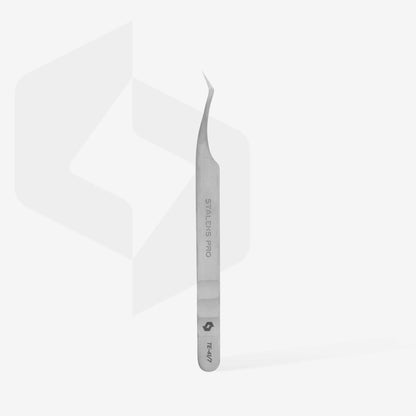 STALEKS EXPERT - 41 TYPE 7 Professional lash tweezers with fiber tips, L-shaped, 30'