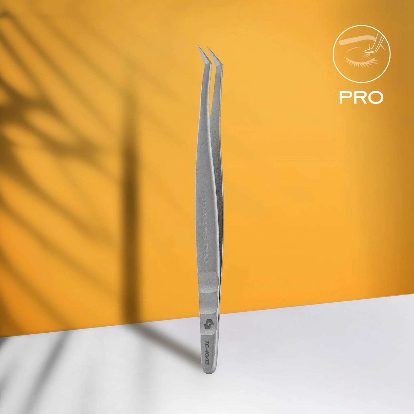 STALEKS EXPERT - 40 TYPE 13 Professional lash tweezers with fiber tips, L-shaped, 40'