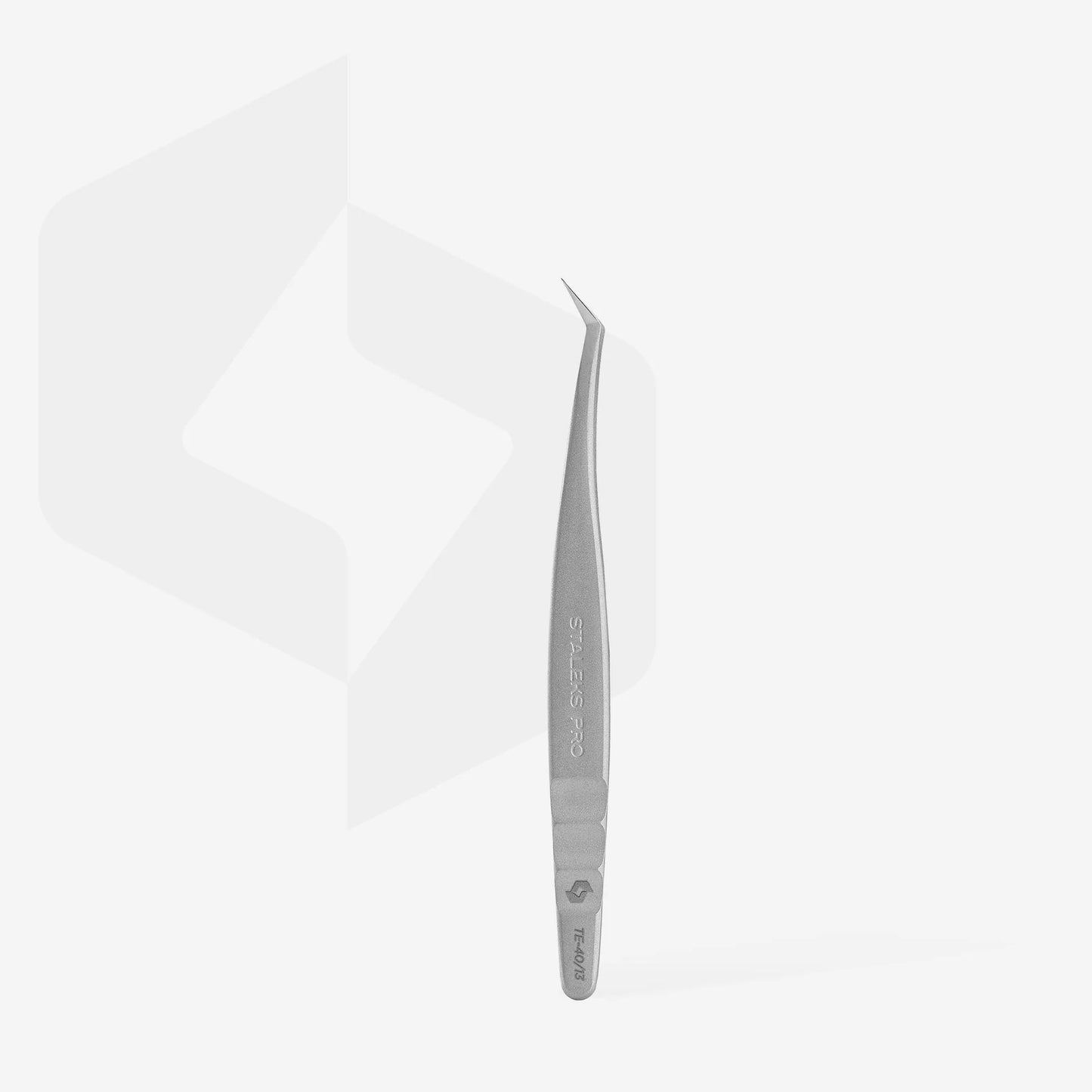 STALEKS EXPERT - 40 TYPE 13 Professional lash tweezers with fiber tips, L-shaped, 40'
