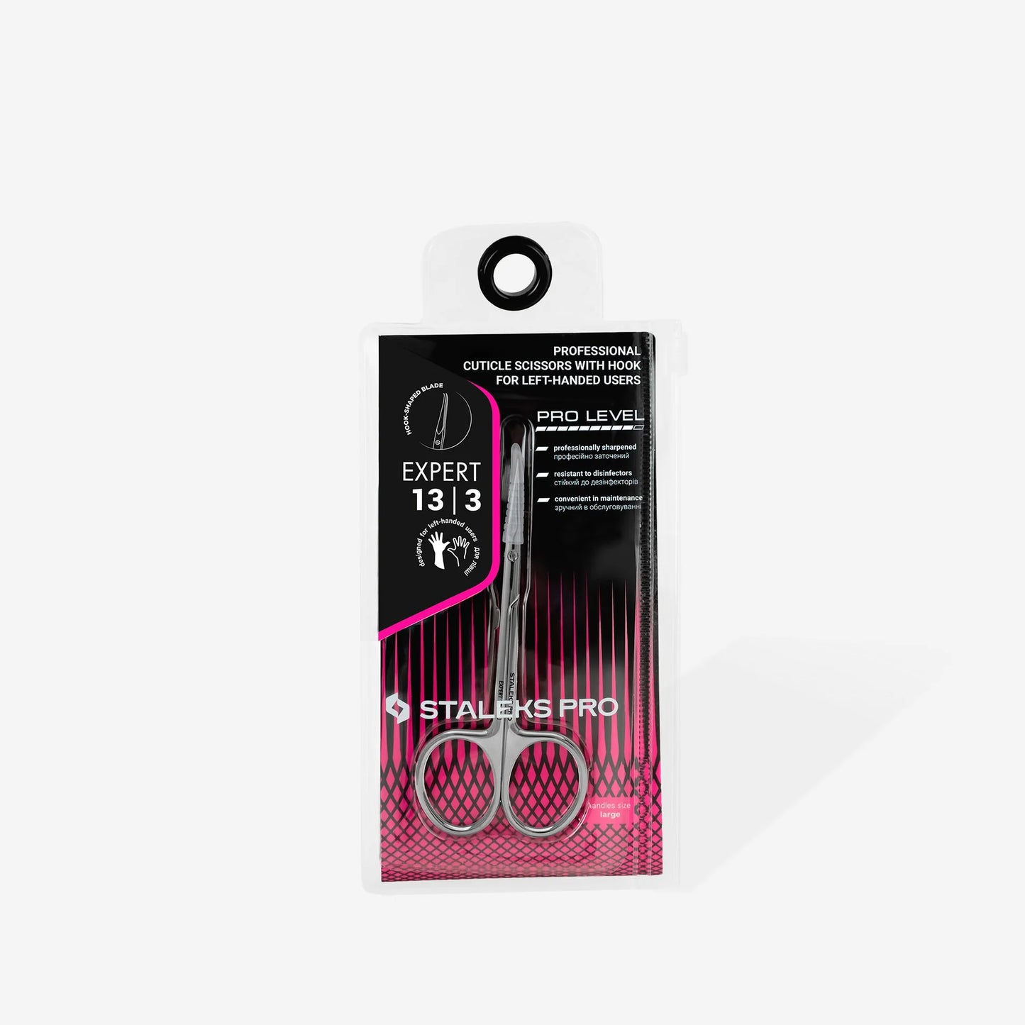 STALEKS EXPERT 13 TYPE 3 Professional cuticle scissors with hook for left-handed users