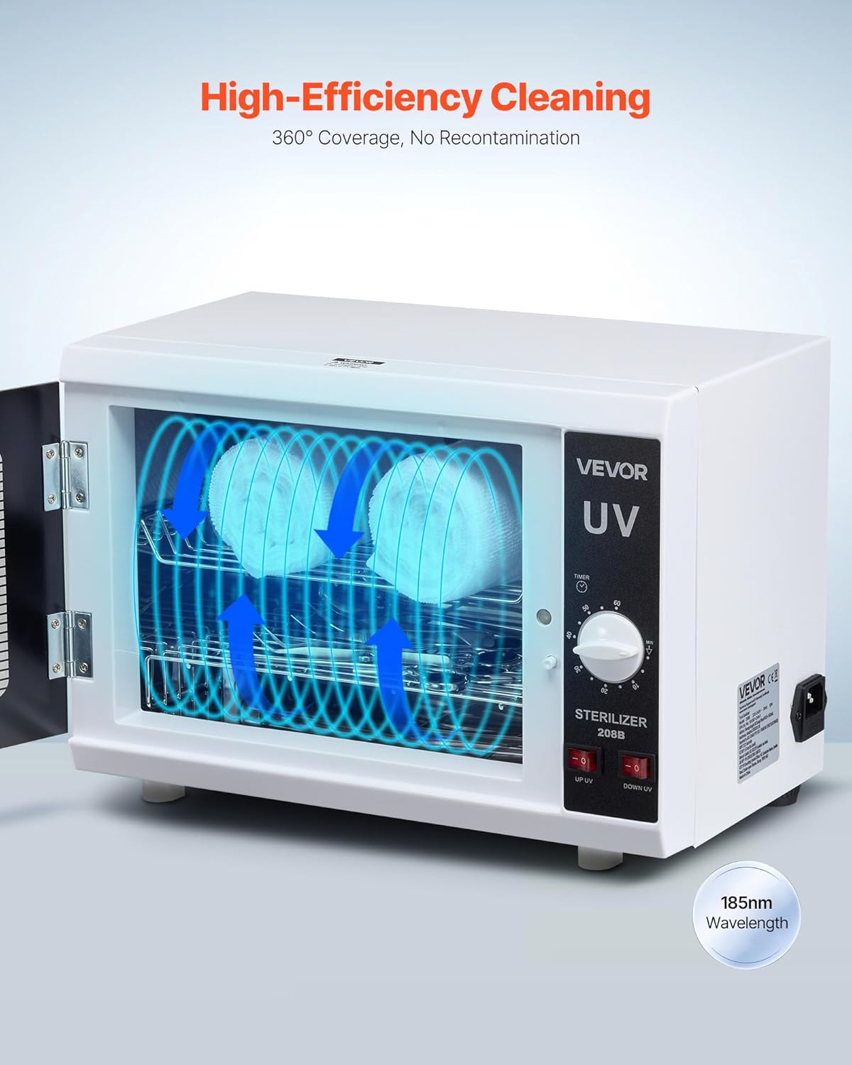 VEVOR Nail Tool Cleaning Machine, 12L Large