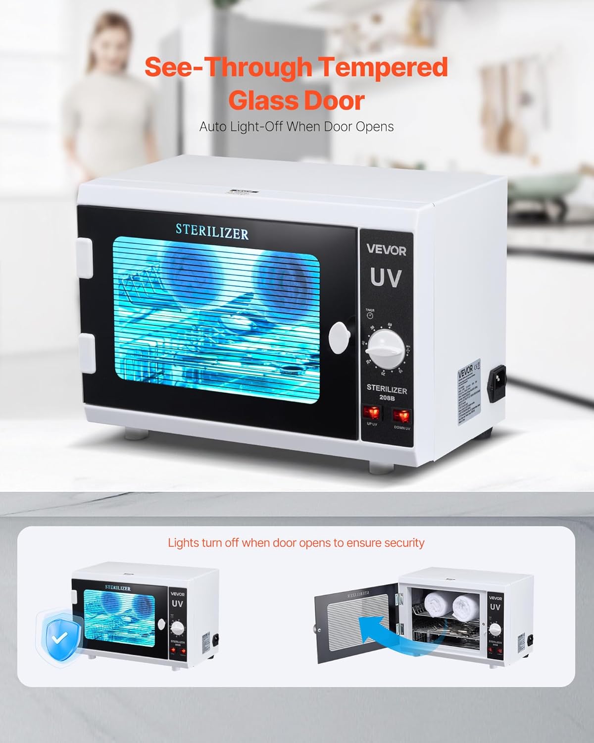 VEVOR Nail Tool Cleaning Machine, 12L Large