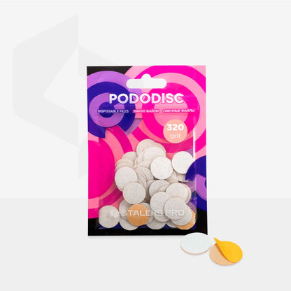 STALEKS - EXPERT 15 PODODISC S Adhesive files for pedicure disc, 320 grit 15 mm (50 pcs)