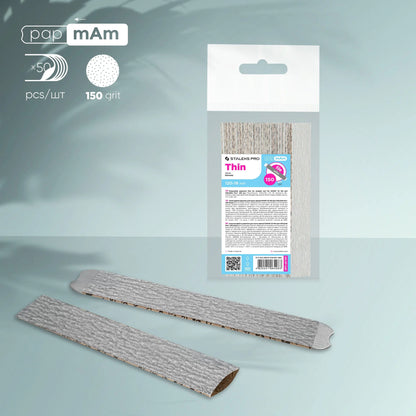 STALEKS - SMART 22 papmAm Nail files for straight base, 150 grit (50 pcs)