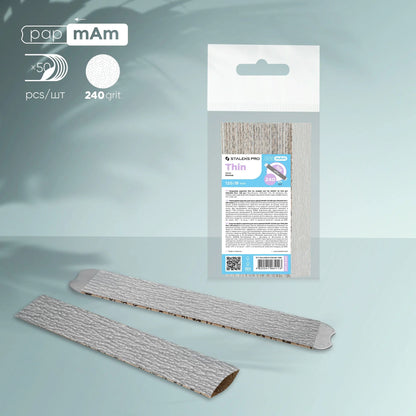 STALEKS - SMART 22 papmAm Nail files for straight base, 240 grit (50 pcs)