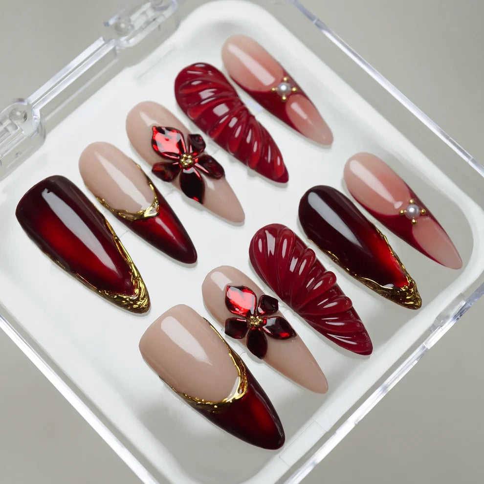 Unimax - Do Nails Art - Red 3D Design Nails (1pcs)