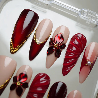 Unimax - Do Nails Art - Red 3D Design Nails (1pcs)