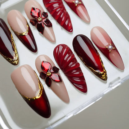 Unimax - Do Nails Art - Red 3D Design Nails (1pcs)