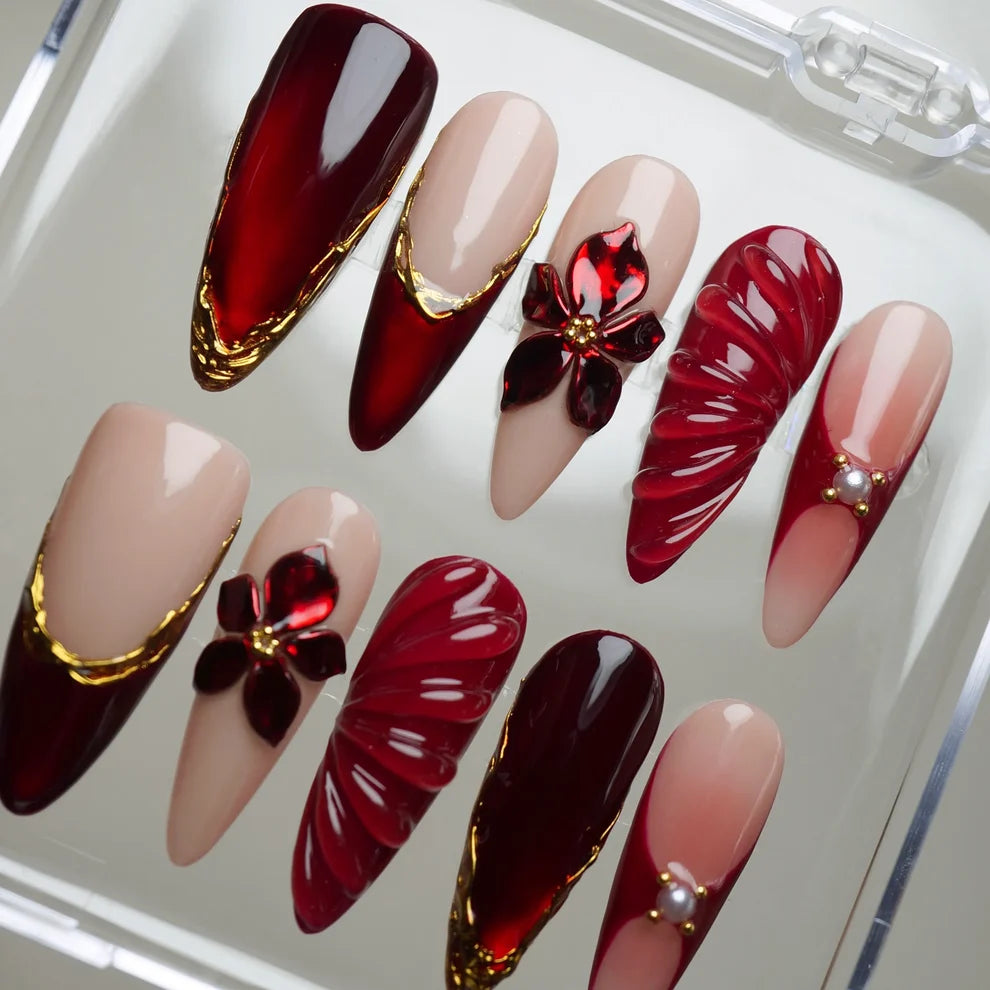 Unimax - Do Nails Art - Red 3D Design Nails (1pcs)