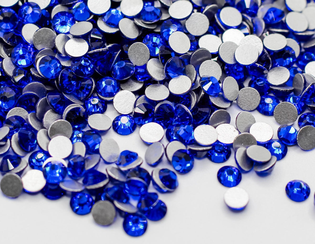 Flatback Rhinestone Royal Blue Flat Back Dance Costume DIY Rhinestones Nail Art Gem Jewel Diamond - SS6/50pcs