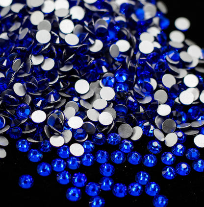 Flatback Rhinestone Royal Blue Flat Back Dance Costume DIY Rhinestones Nail Art Gem Jewel Diamond - SS6/50pcs