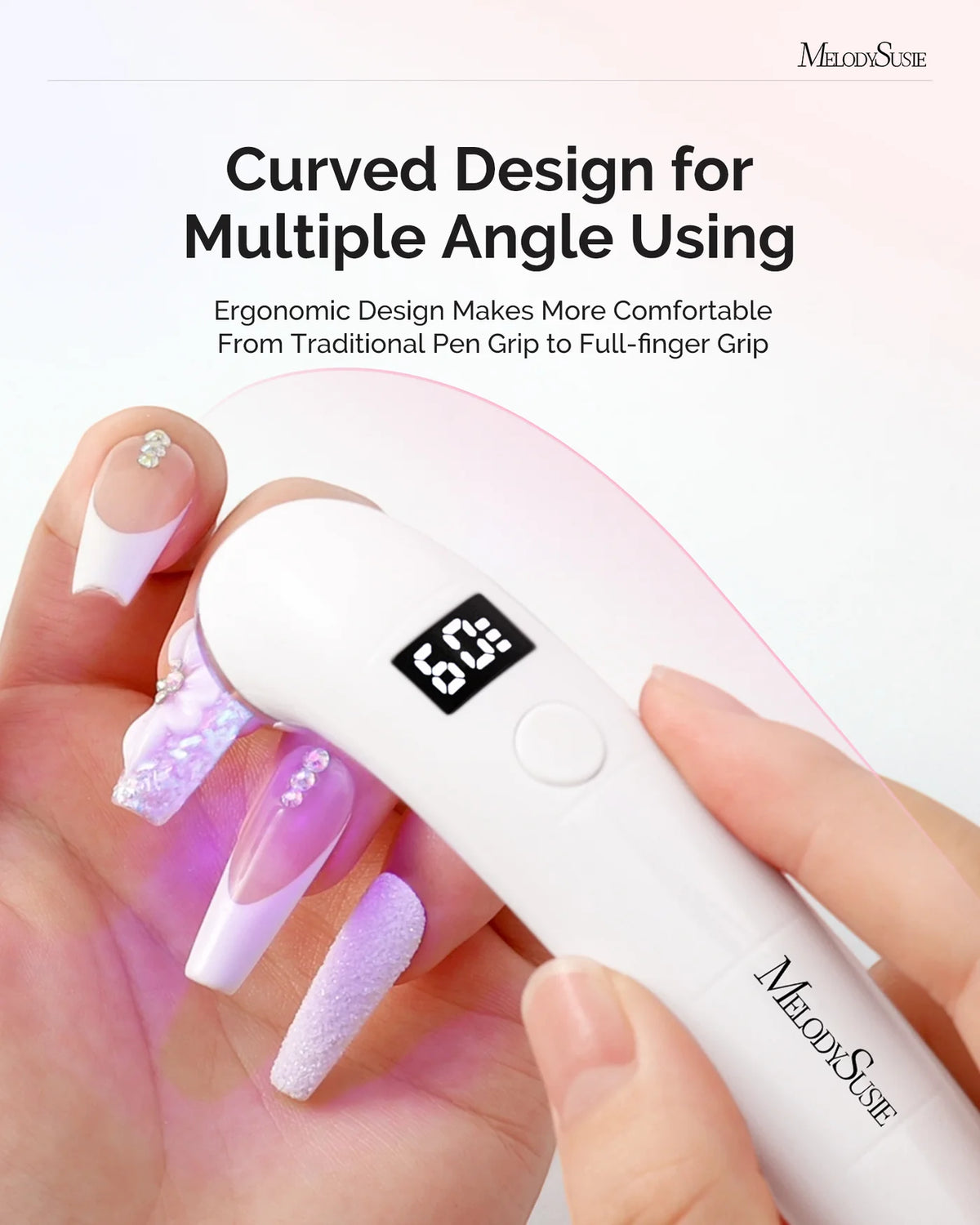 Melody Susie - Rechargeable LED/UV Nail Lamp - Pink (P-ART01A)