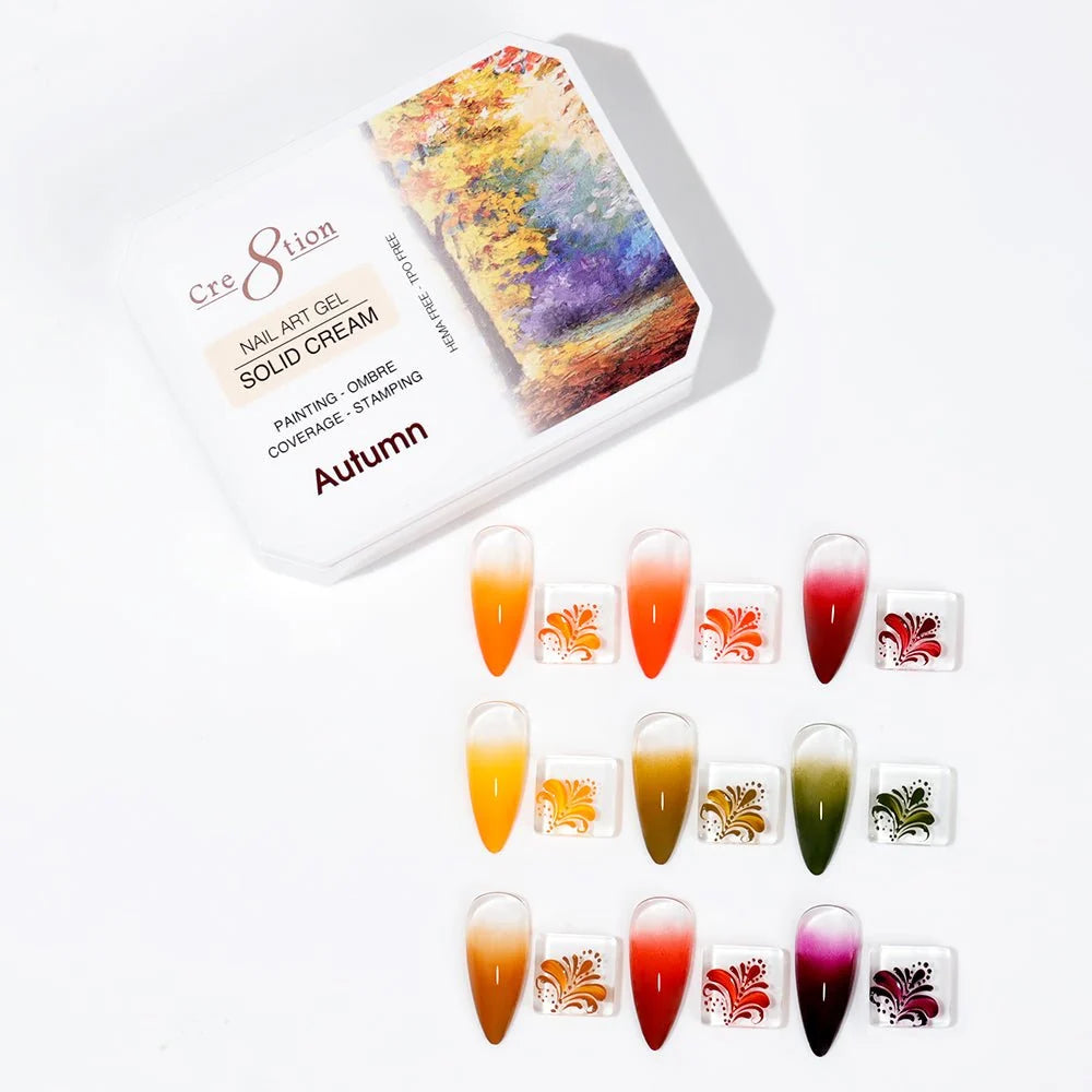 Cre8tion - Nail Art Gel - Solid Cream Collection - Autumn