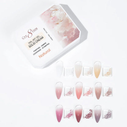 Cre8tion - Nail Art Gel - Solid Cream Collection - Natural