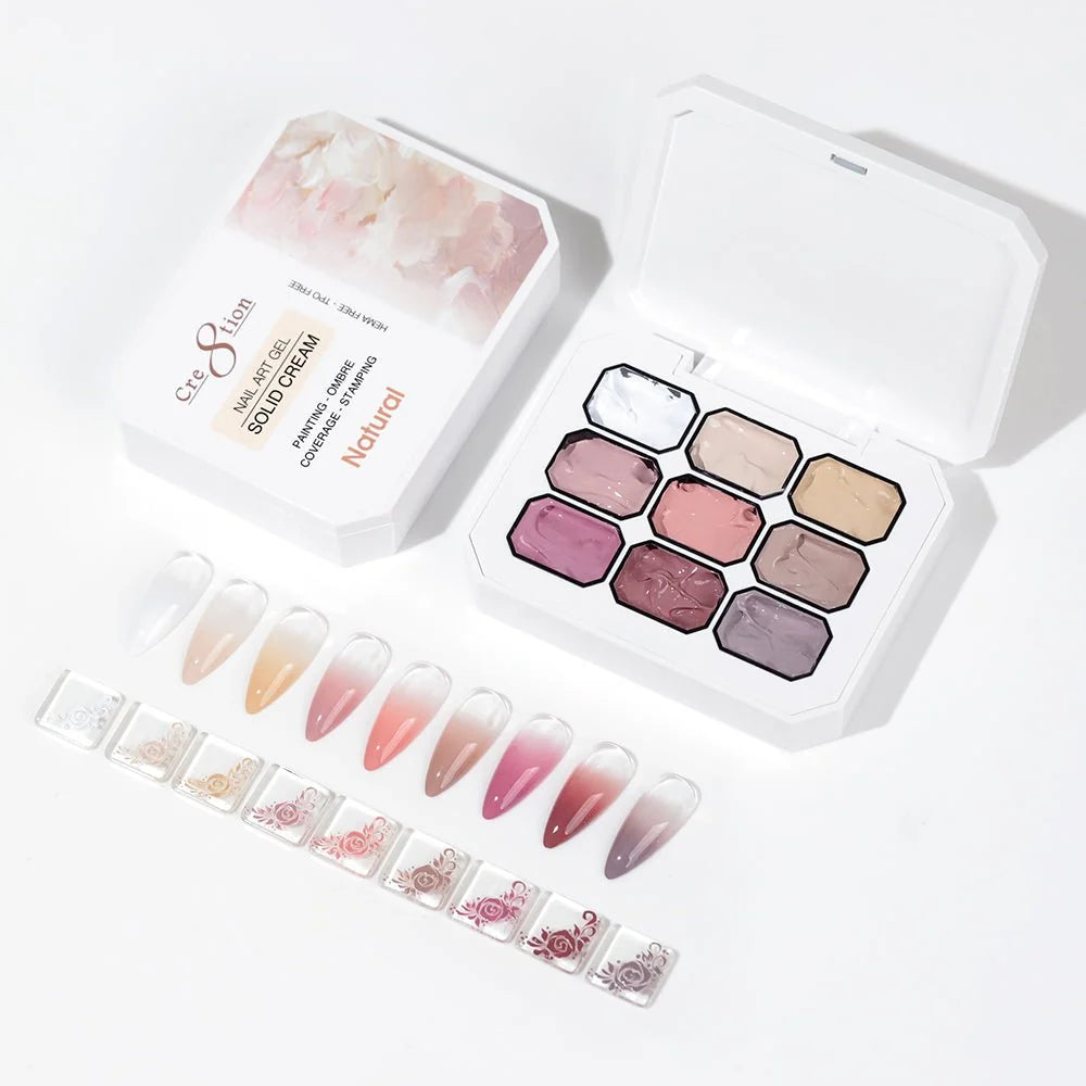 Cre8tion - Nail Art Gel - Solid Cream Collection - Natural