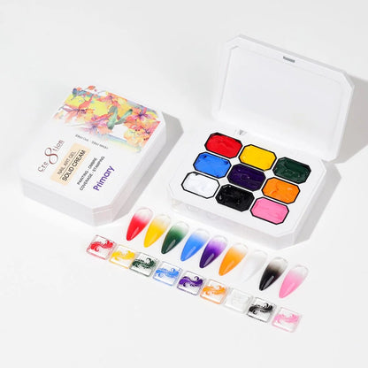 Cre8tion - Nail Art Gel - Solid Cream Collection - Primary
