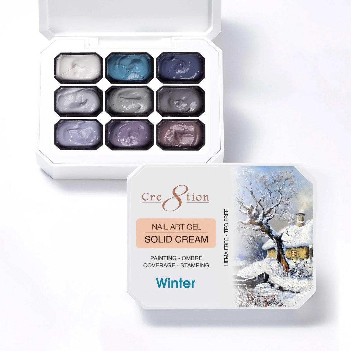 Cre8tion - Nail Art Gel - Solid Cream Collection - Winter