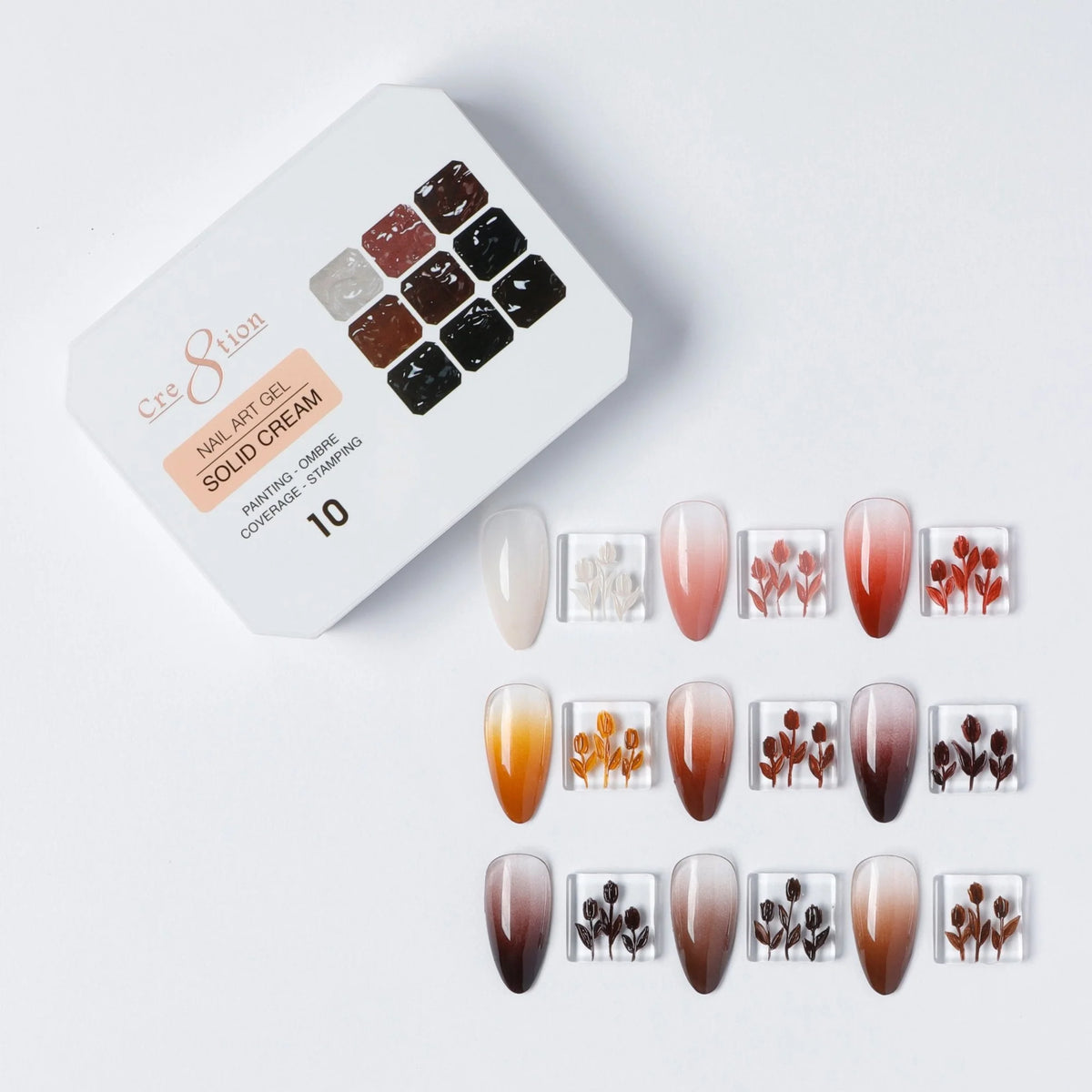 Cre8tion - Nail Art Gel - Solid Cream - 10