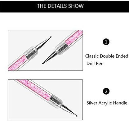 Double Ended Dotting Pen Tool Nail Art Tip Dot Paint Manicure Tool (5Pcs)