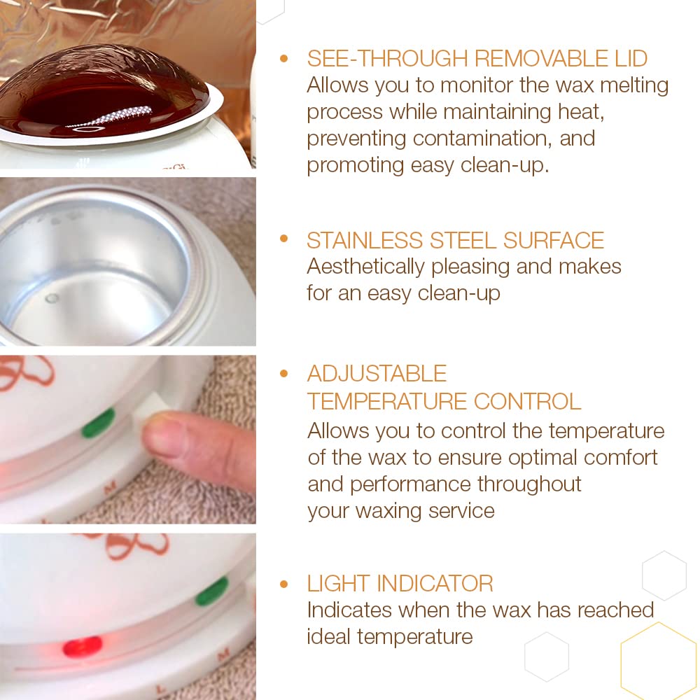 GiGi - Pro Wax Warmer - Hair Removal Wax Warmer, Multi-Purpose Warmer with Adjustable Temperature Control, for 14 oz. (Wax Can)