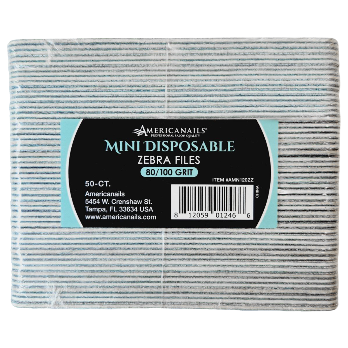 Mini Disposable Zebra Files | 80/100 Grit 50ct