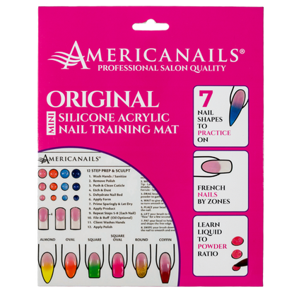 Mini Silicone Acrylic Application Nail Tech Training Mat