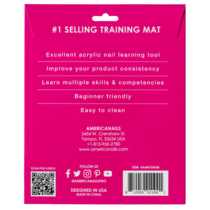 Mini Silicone Acrylic Application Nail Tech Training Mat