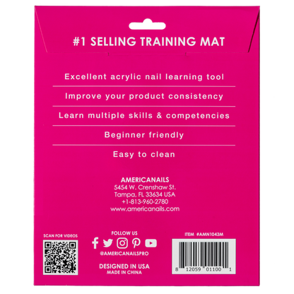 Mini Silicone Acrylic Application Nail Tech Training Mat