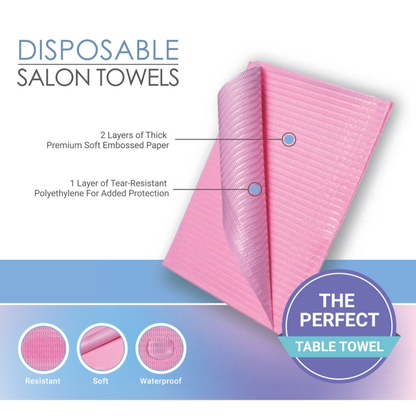 Disposable Salon Towels | Pink 60ct