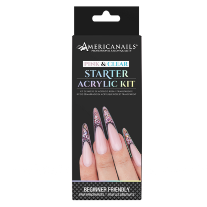 Pink & Clear Starter Acrylic Kit - American