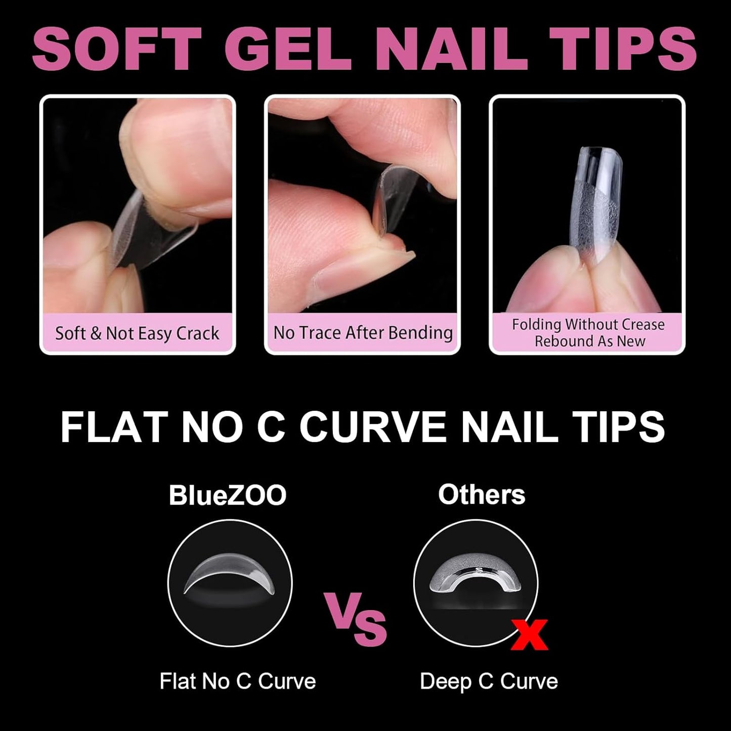 Extra Short Coffin Fake Nails Soft Gel Nail Tips, 600Pcs Full Cover Clear Press On Nails for Acrylic Nail Tip Soak Off Home DIY Salon, Fales Nail Tips for Beginner and Professional Manicure