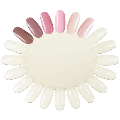Nail Art Display Tips, Nail Polish Practice Board with Metal Ring, Stiletto Clear (Palatte Natural)