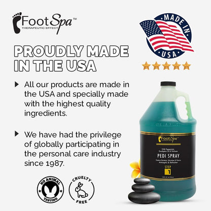 Pedi Spray Antiseptic, Mint & Eucalyptus - Effective Foot Care - 128 Ounces