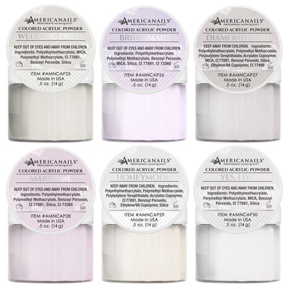 Americanails Colored Acrylic Powders | Wedding Collection Kit