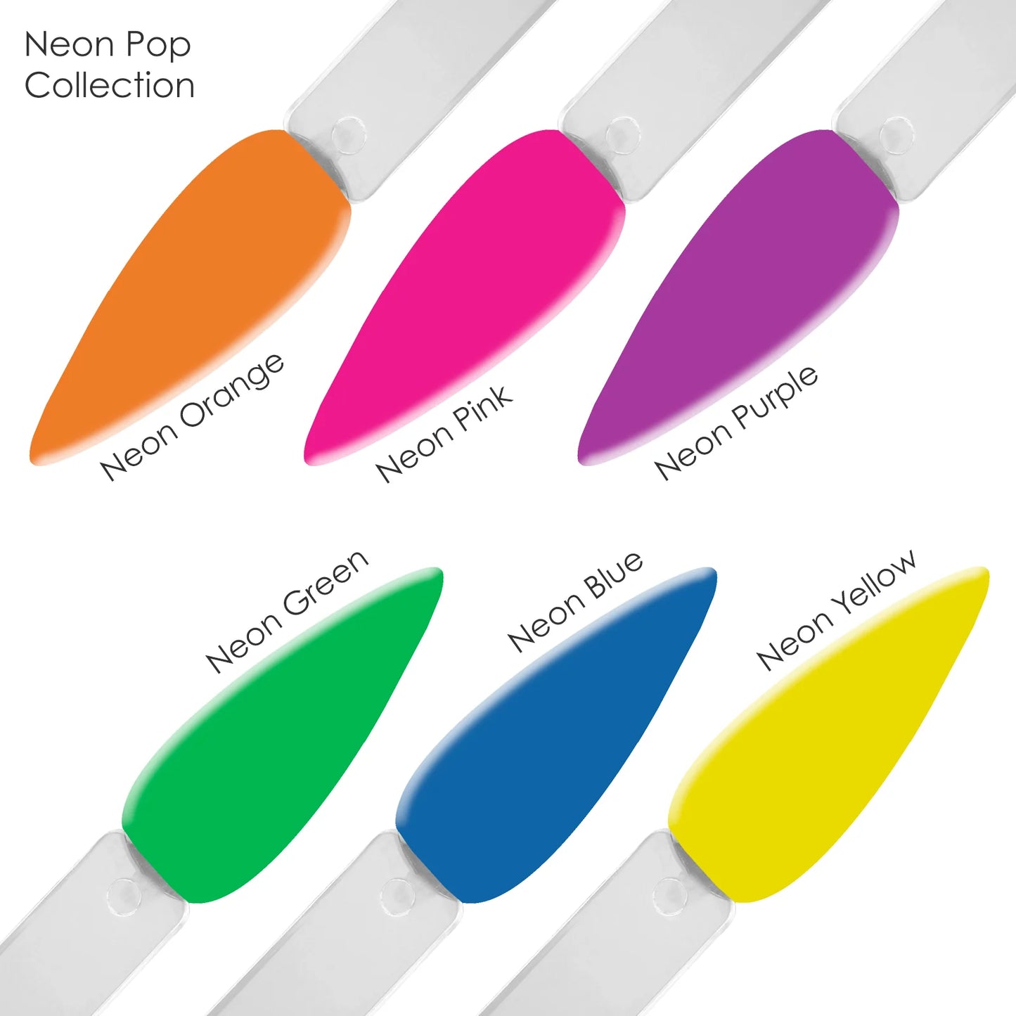 Americanails Colored Acrylic Powders | Neon Pop Collection Kit